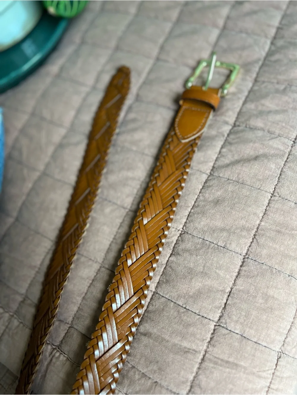 J. CREW- Women’s Woven Brown Leather Braided Belt - Saddle XS/S - Picture 6 of 8